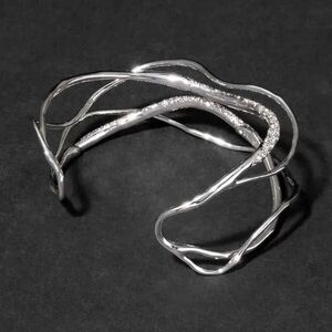 Alexis Bittar Silver Wave Bracelet